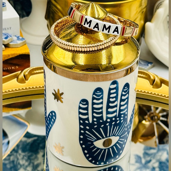 🆕 ROXANNE ASSOULIN 🧿 NWOT Golden MAMA Bracelet Set - Set of 2 - Picture 7 of 14